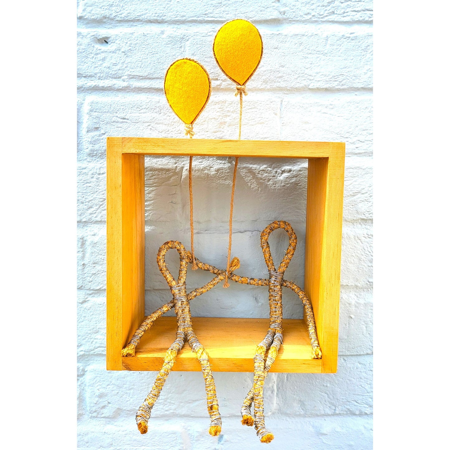 Boxed yellow balloons love