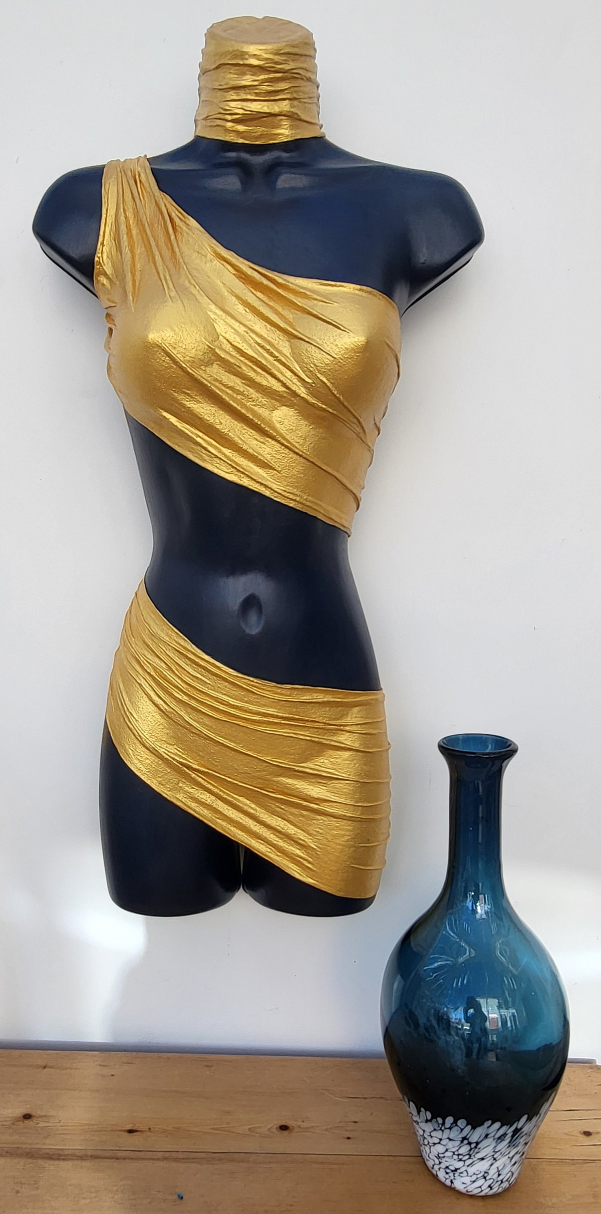 Midnight gold backlit wall hanging