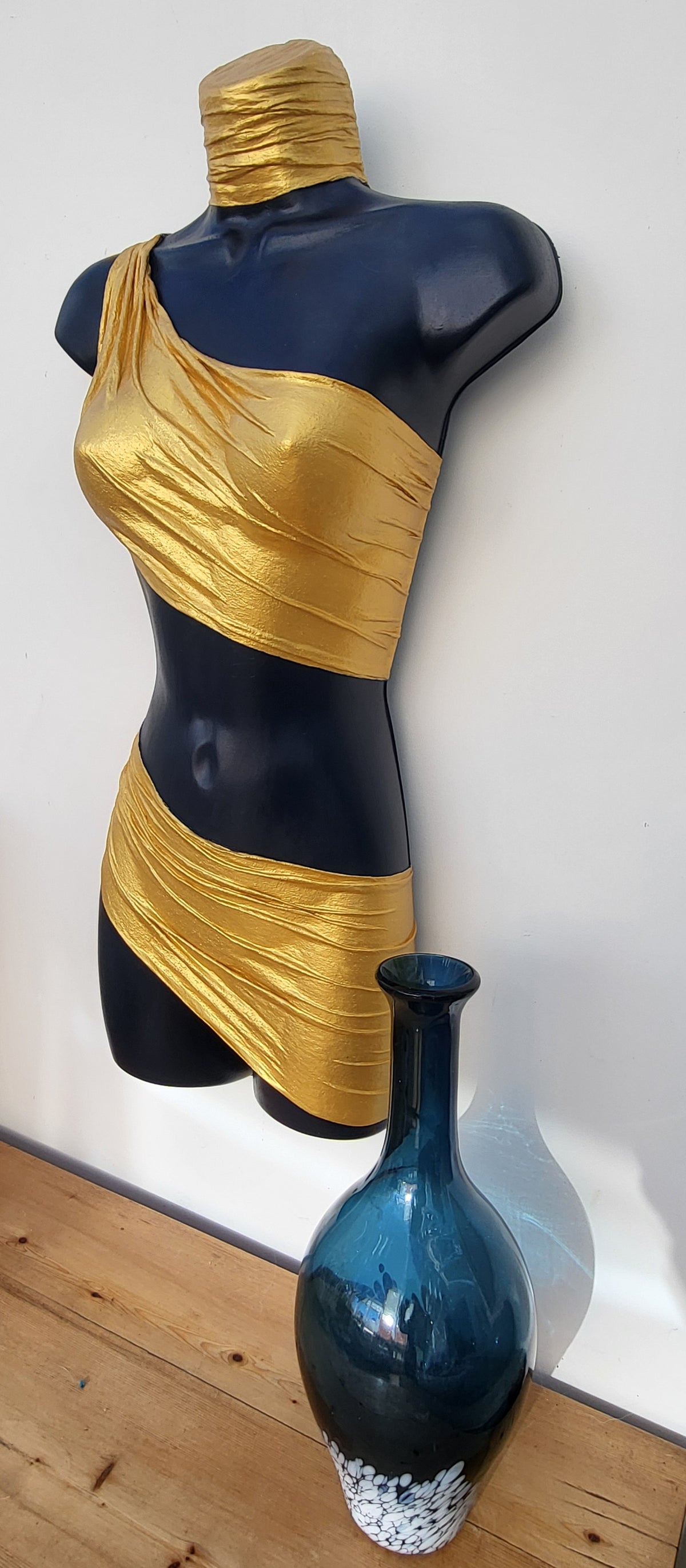 Midnight gold backlit wall hanging