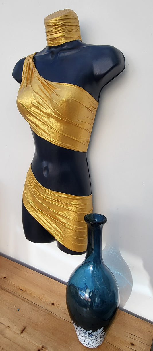 Midnight gold backlit wall hanging