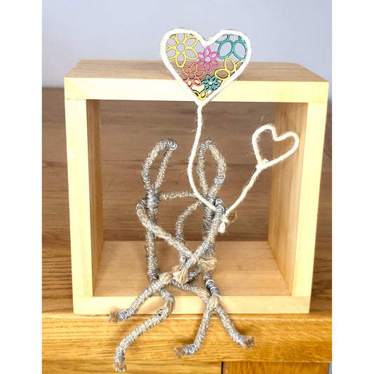 Boxed multi-coloured heart boxed love (Small)